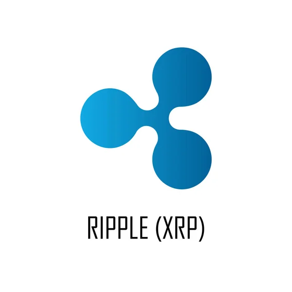 Ripple Xrp Logotipo Criptomoneda Símbolo — Vector de stock