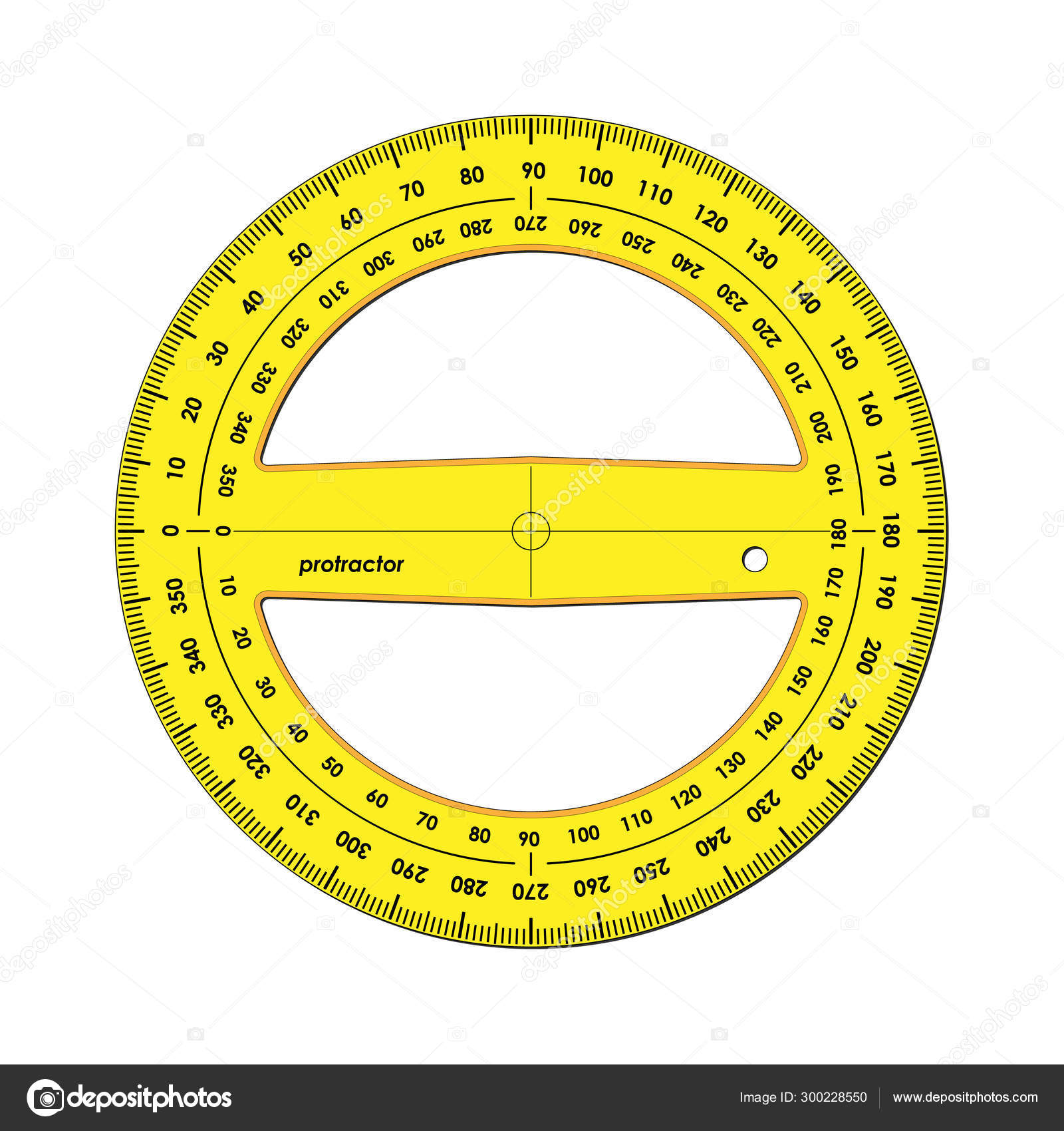 yellow-protractor-full-circle-360-degrees-clockwise-counterclockwise-scale-illustration-stock-vector-by-ivsanmas-300228550