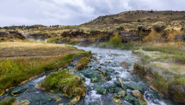 Yellowstone Ulusal Parkı 'nda Kaynayan Nehir