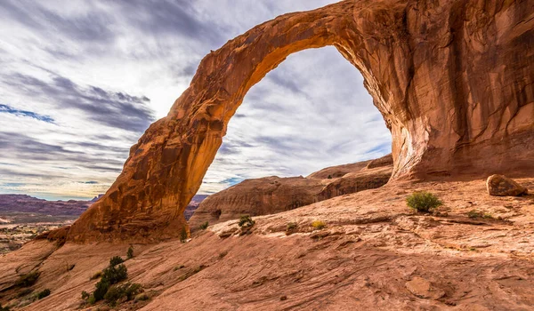 Corona Arch Atardecer Cerca Moab Utah — Foto de Stock