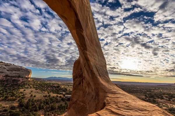 Wilson Arch Bij Zonsondergang Bij Moab Utah — Stockfoto
