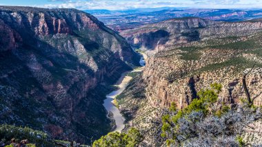 View of the Green River on Harper's Corner Trail in Dinosaur National Monument clipart
