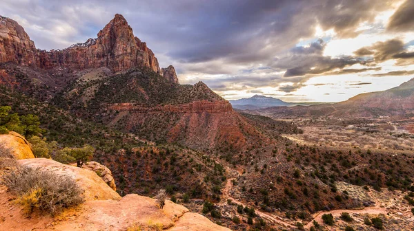 Watchman Zion National Park Sunset — Stock Photo, Image