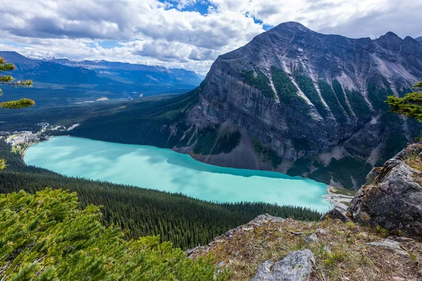 Increíble Vista Del Lago Louise Parque Nacional Banff — Foto de Stock