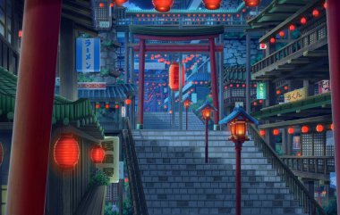 Gizli Şehir - Gece, Anime geçmişi, İllüstrasyon.