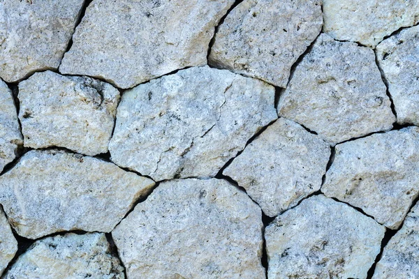 Stone Rock Wall Pink Flowers — Stock Photo, Image