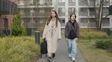 Tembel, yorgun ergen mızmızlanıyor ve şikâyet ediyor. Sıkıntısını ve anlaşmazlığını gösteriyor. Bir anne, evlerinin avlusundaki zor bir konuşma sırasında isteksiz oğluyla anlaşır..