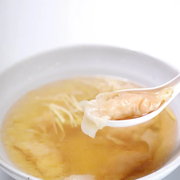 Aromatic Shrimp Wonton Soup — Stock Photo, Image