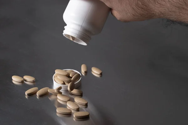 Pile Pills Table — Stock Photo, Image