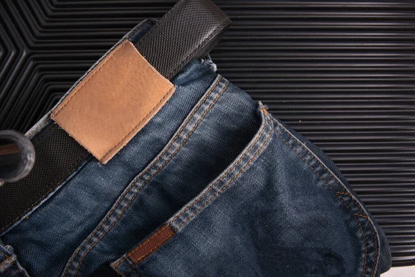 Tasca Posteriore Vuota Jeans Blu — Foto Stock