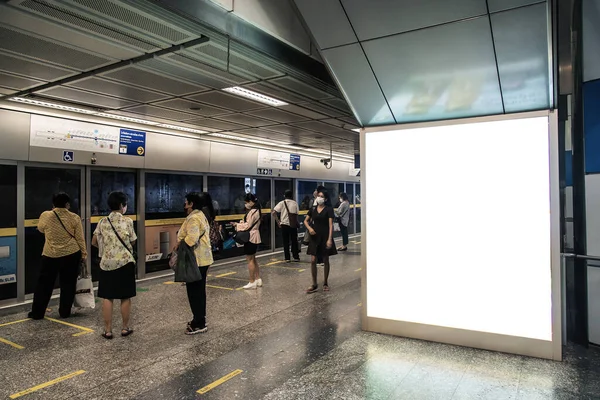 Bangkok Thailand August 2020 Empty Big Light Box Screen Thai — Stock Photo, Image