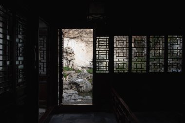 Suzhou, Jiangsu, Çin 'deki klasik görüntü bahçesi. Tasarlanmış mimari tarafından anlamlı ya da duygusal..