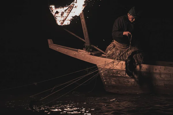 Pelikaan Vissen Genaamd Ukai Gifu Japan Een Evenement Meer Dan — Stockfoto