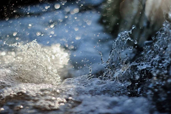 River Wave Wave Hits Shore Stream Runs Water — Stock Photo, Image