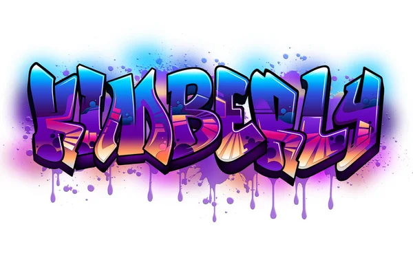 Kimberly Graffiti Nombre Diseño Texto — Foto de Stock