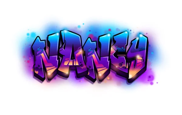 Nancy Graffiti Nombre Diseño Texto — Foto de Stock