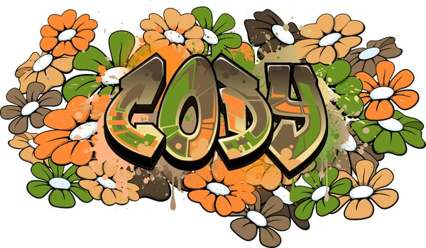 Cody Design Logotype Style Graffiti Cool Lettres Lisibles Destinées Large — Image vectorielle