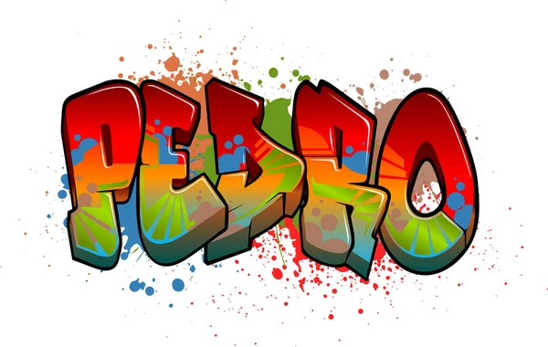 Style Graffiti Cool Nom Design — Image vectorielle