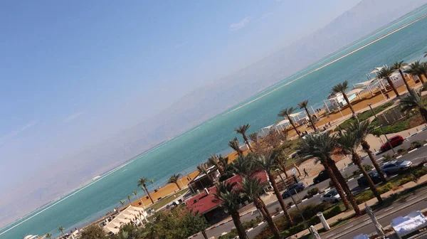 ホテルからの死海の美しい眺め — ストック写真