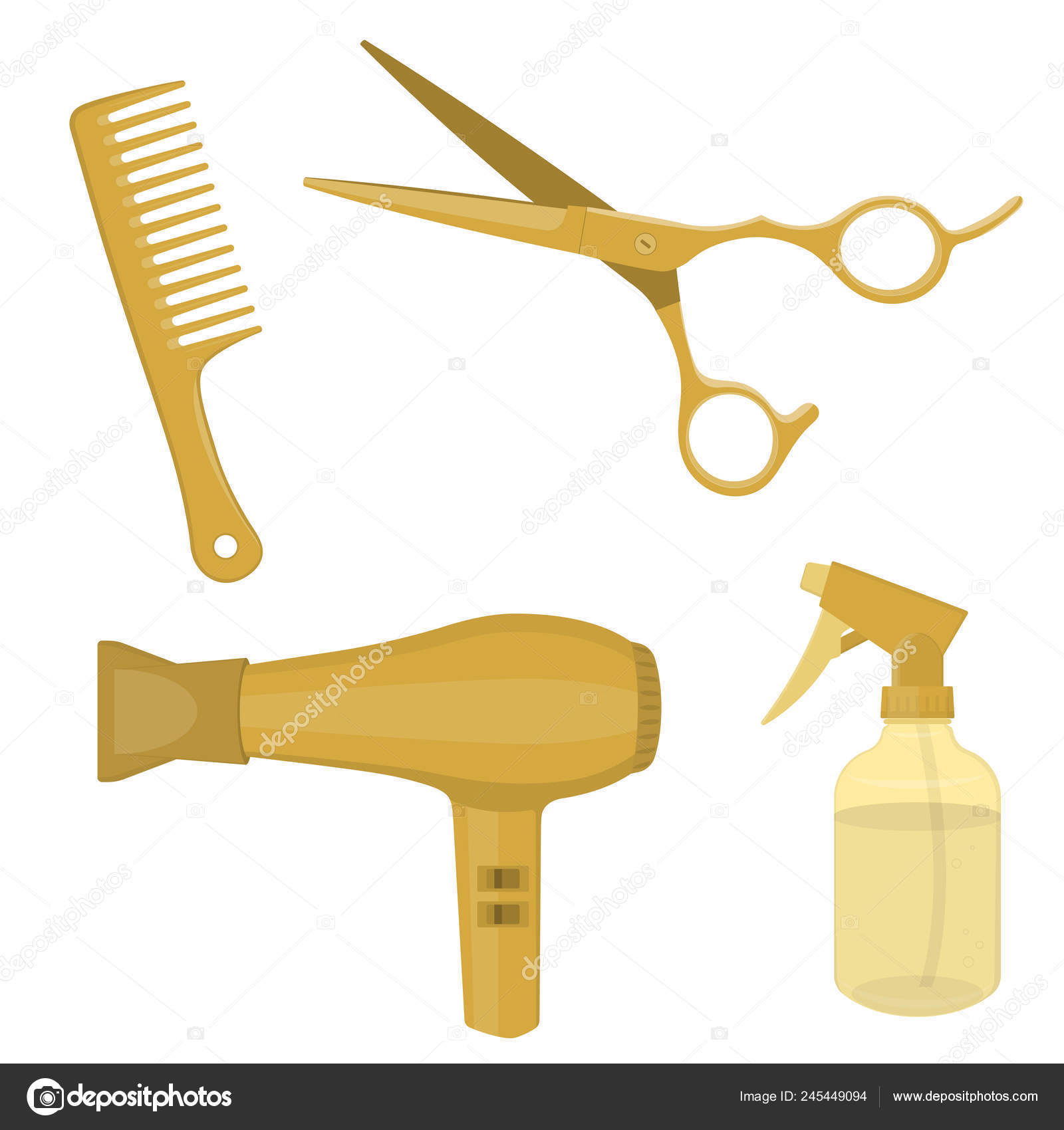 secador de cabelo para salão de cabeleireiro, barbearia ou uso doméstico.  ilustração para fundos, capas e embalagens. imagem pode ser usada para  cartões e cartazes. isolado no fundo branco. 11314066 Vetor no