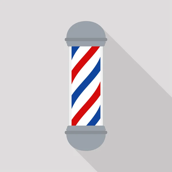 Barber Shop Pole Isolated Grey Background Vector Flat Illustration — Stock Vector