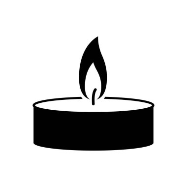 Mum ikonu. Beyaz arka planda izole edilmiş. Vektör illüstrasyonu.