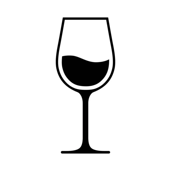 Icono Copa Vino Aislado Sobre Fondo Blanco Ilustración Vectorial — Vector de stock