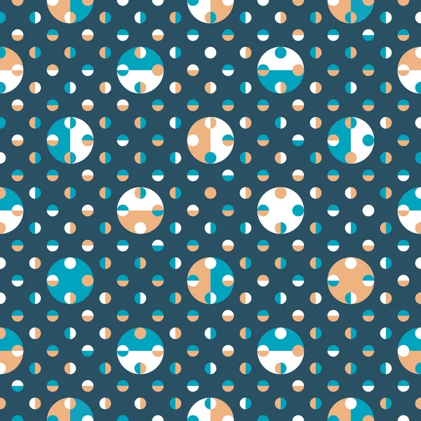 Modèle Vectoriel Sans Couture Polka Dot Super Moderne Semi Régulière — Image vectorielle