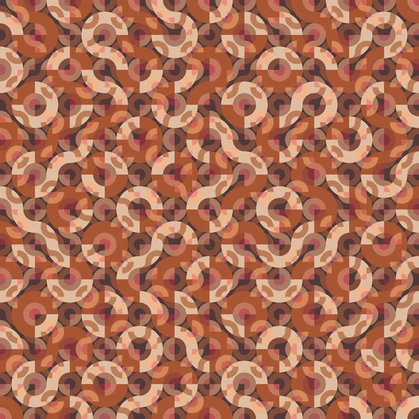 Nahtlose Truchet Wiederholen Design Geometrisches Muster Warmen Herbstfarben Für Tapeten — Stockvektor