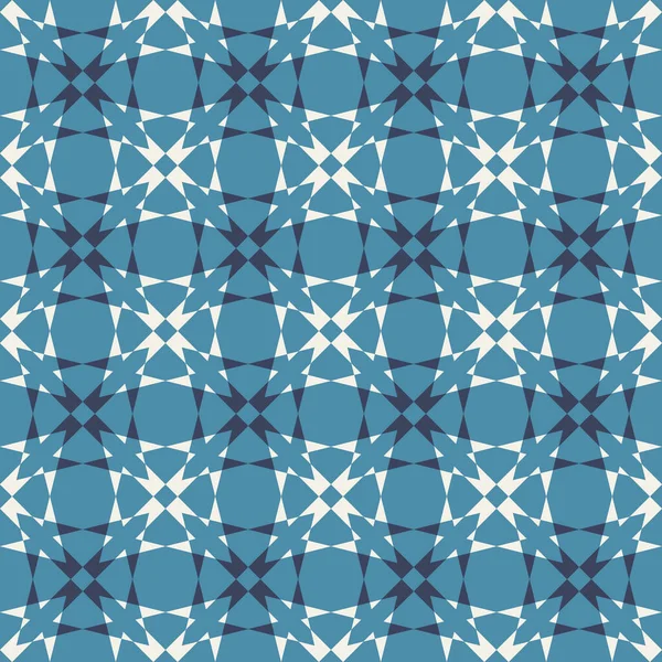 Patrón Porcelana Geométrica Azul Blanca Inspirado Antiguos Azulejos Retro Portugueses — Vector de stock