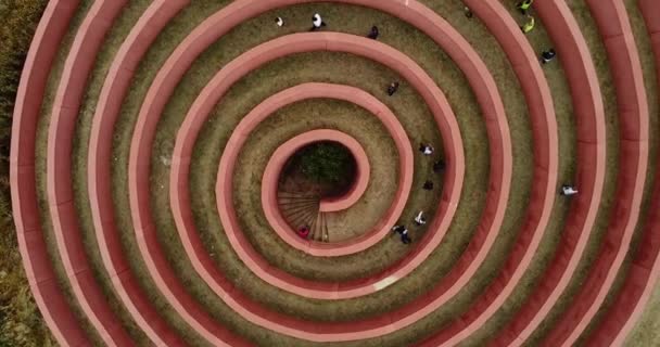 Ariannas labyrinth in Castel di Lucio in the Province of Messina — Stock Video