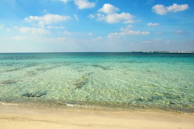 Salento 'da güzel sahil ve turkuaz su