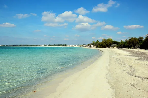 Belle Plage Eau Turquoise Dans Salento — Photo