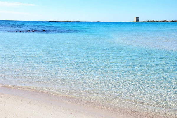 Prachtig Strand Turquoise Water Salento — Stockfoto