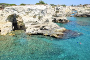 İtalya, Salento 'daki sahil şeridi