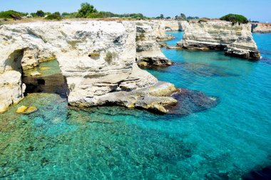 İtalya, Salento 'daki sahil şeridi