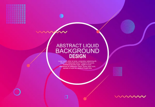 Abstract Background Circles Gradient Liquid Shape — Stock Vector