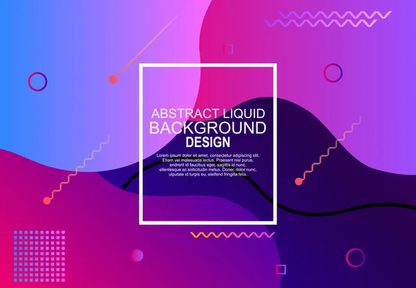 Illustration Design Landing Page Abstract Liquid Gradient — Stock Vector
