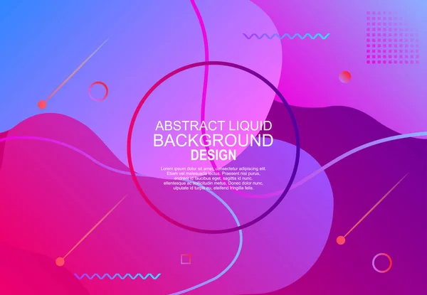 Abstract Background Circles Liquid Gradient Color Landing Page — Stock Vector