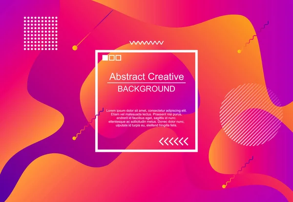 Abstract Background Gradient Liquid Color Shape Landing Page — Stock Vector