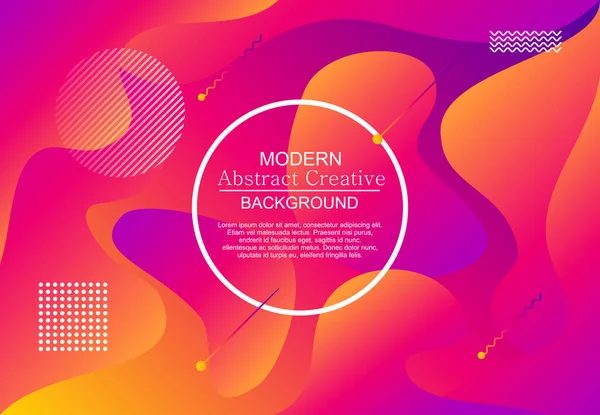 Landing Page Design Abstract Background Gradient Liquid Colors — Stock Vector