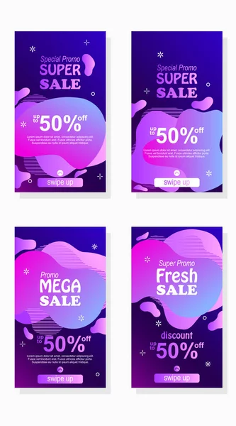 stock vector set of business vector design with gradient color and abstract shape for social media advertisement stories