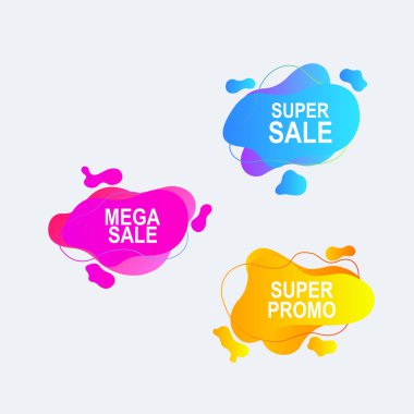 Konuşma baloncukları sıvı şekilli promosyon seti