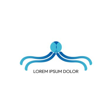 dokunaçlı logo, modern ahtapot robot maskot karakter logosu