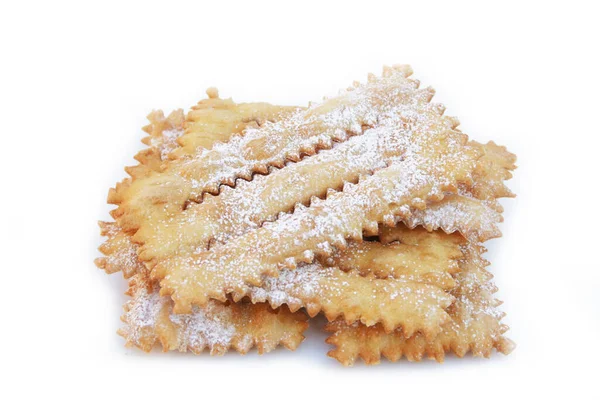 Italian Carnival Pastry Isolated White Background Traditional Carnival Pastry Called — Stock Photo, Image