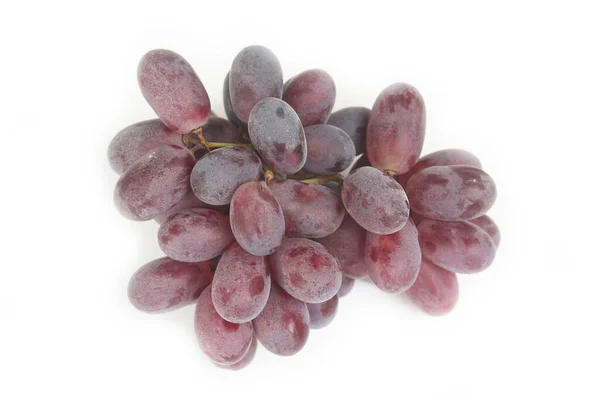 Uvas Rojas Maduras Aisladas Sobre Fondo Blanco — Foto de Stock