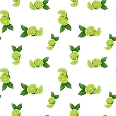 Suluboya el çekilmiş limon meyve seamless modeli.