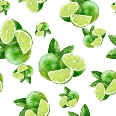 Suluboya el çekilmiş limon meyve seamless modeli.
