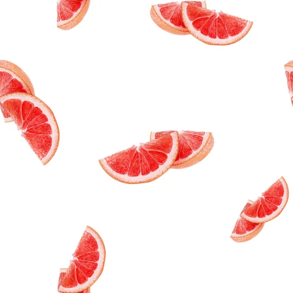 Акварель рука намальована свіжий грейпфрут безшовний візерунок . — стокове фото