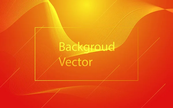 Abstract Hot Motion Wave Orange Background — Stock Vector